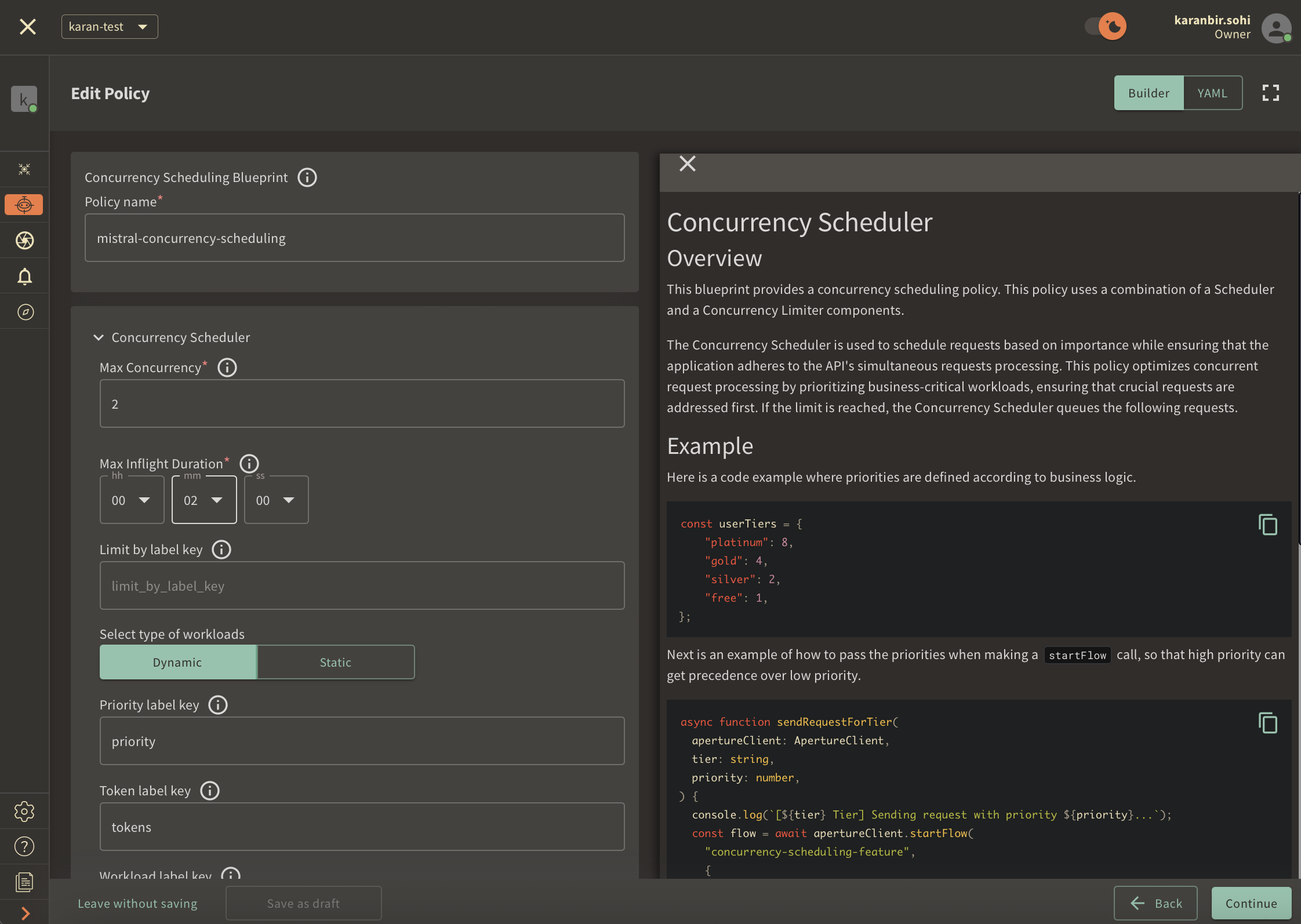 Concurrency Scheduling Policy